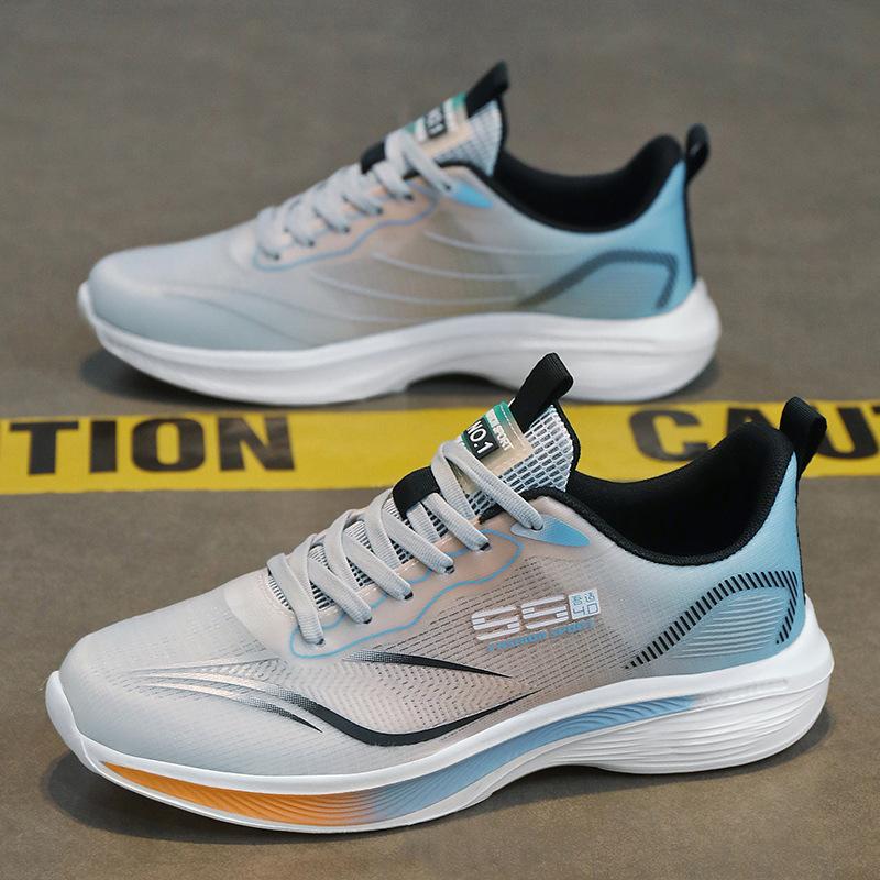 2025 men's shoes spring new trend mesh sports shoes breathable and lightweight running shoes shock-absorbing versatile fashion running shoes