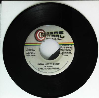 7-дюймовая пластинка MARCIA GRIFFITHS / LOUIE CULTURE - Know Not The Our / You Alone Jah NONE Reggae Central 2005 Ямайка Регги, Ска и Даб Б/У