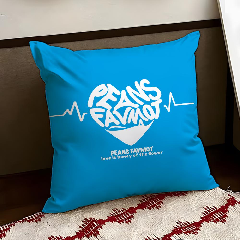 Creative love letters Cushion Cover Reversible Soft Durable Pillow Cover Home Car MultiScene Use for Daily Comfort