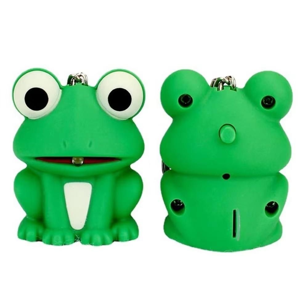 Sound Key Frog Keychain Metal Rings Cartoon Keychain New Animal Keyring Bag Decoration