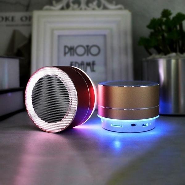 Портативные беспроводные мини-светодиодные Bluetooth-колонки, беспроводные музыкальные аудио TF USB FM стерео сабвуфер с микрофоном для мобильных телефонов iPhone планшетов