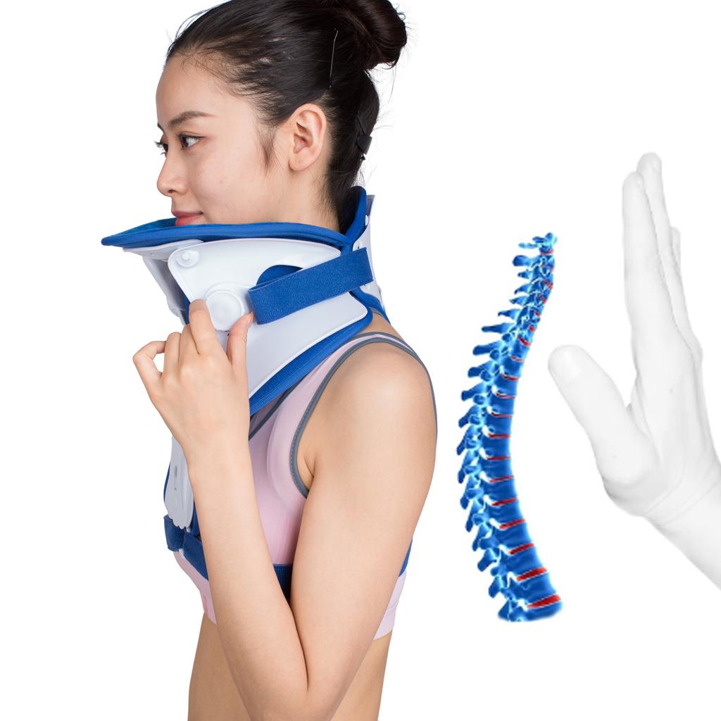 Neck Brace Support Orthosis, Adjustable Cervical Collar, Fixable Neck Posture Corrector, Traction Spine Alignment