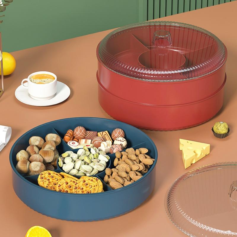 Поднос для сухофруктов, легкий, креативный, пищевой, двухслойный, ящик для хранения фруктов с крышкой, бытовая коробка для закусок, конфет, сухофруктов