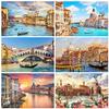 5D DIY Полный дрель Алмазная картина Город Венеция Искусство Rhinestone Craft Kit Алмазная вышивка Пейзаж Мозаика Домашний декор