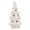 Light Up Ceramic Xmas Tree   Lighted Xmas Tree Figurine Battery Operated for Home Tabletop Holiday Decoration