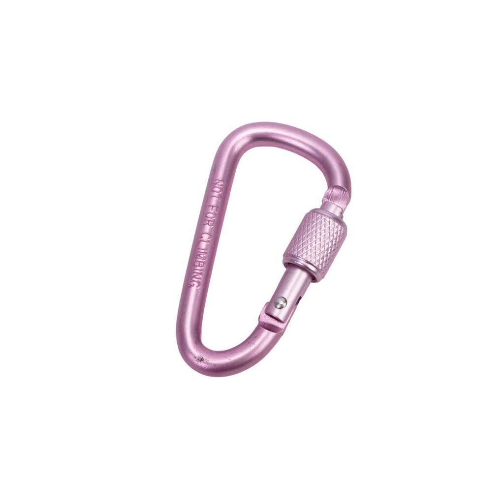 Outdoor Aluminum Alloy D-Shaped Carabiner Quickdraw No. 6 with Locking Keyring Backpack Buckle Wind Rope Clip