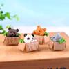 4Pcs/set DIY Fairy Garden Decoration Cute Animal Panda Miniatures Mini Figures Moss Terrarium Micro Landscape