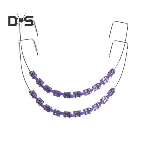 Temporary Tooth Decoration with Metal Wires Brackets Orthodontic Ligatures Orthodontists Explain Dental Students Practice Props