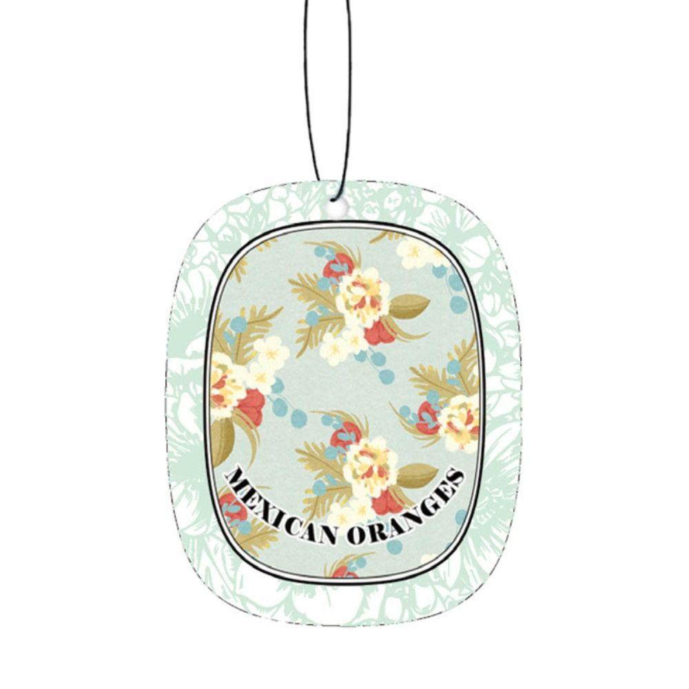 Paper Car Fragrance Hanging Decoration Flower Car Rearview Hanging Ornament Fan Gifts