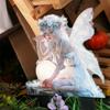 Акриловая Мини-фигурка Феи Ловящей Световой Шар Дизайн Креативная Цветочная Фея Статуэтки Многофункциональные Водонепроницаемые