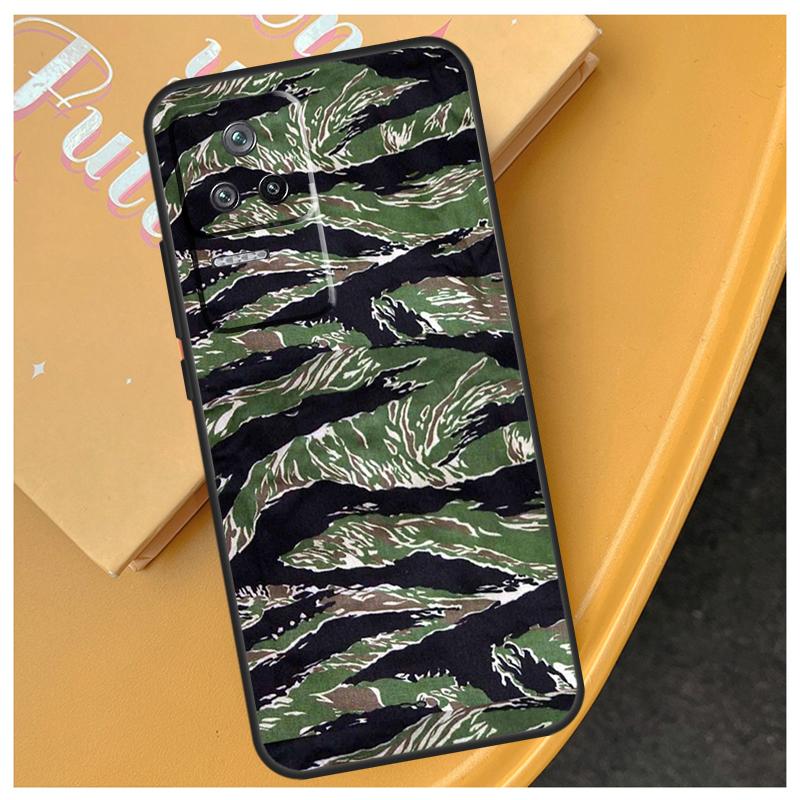 Чехол-камуфляж с тигровым принтом Армейский Funda Для Xiaomi 17 Pro Max 15 14 Ultra 13T 14T 15T POCO X7 Pro X5 X6 F5 F6 F7 F8 Ultra Чехол