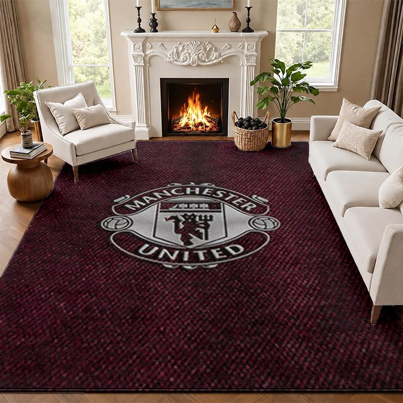 FC Manchester Carpet Door Mat for Living Room or Bedroom Protective Mat Under Chair Office Decoration Christmas Gift Birthday Present