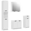 4 Piece Bathroom Furniture Set White Particleboard