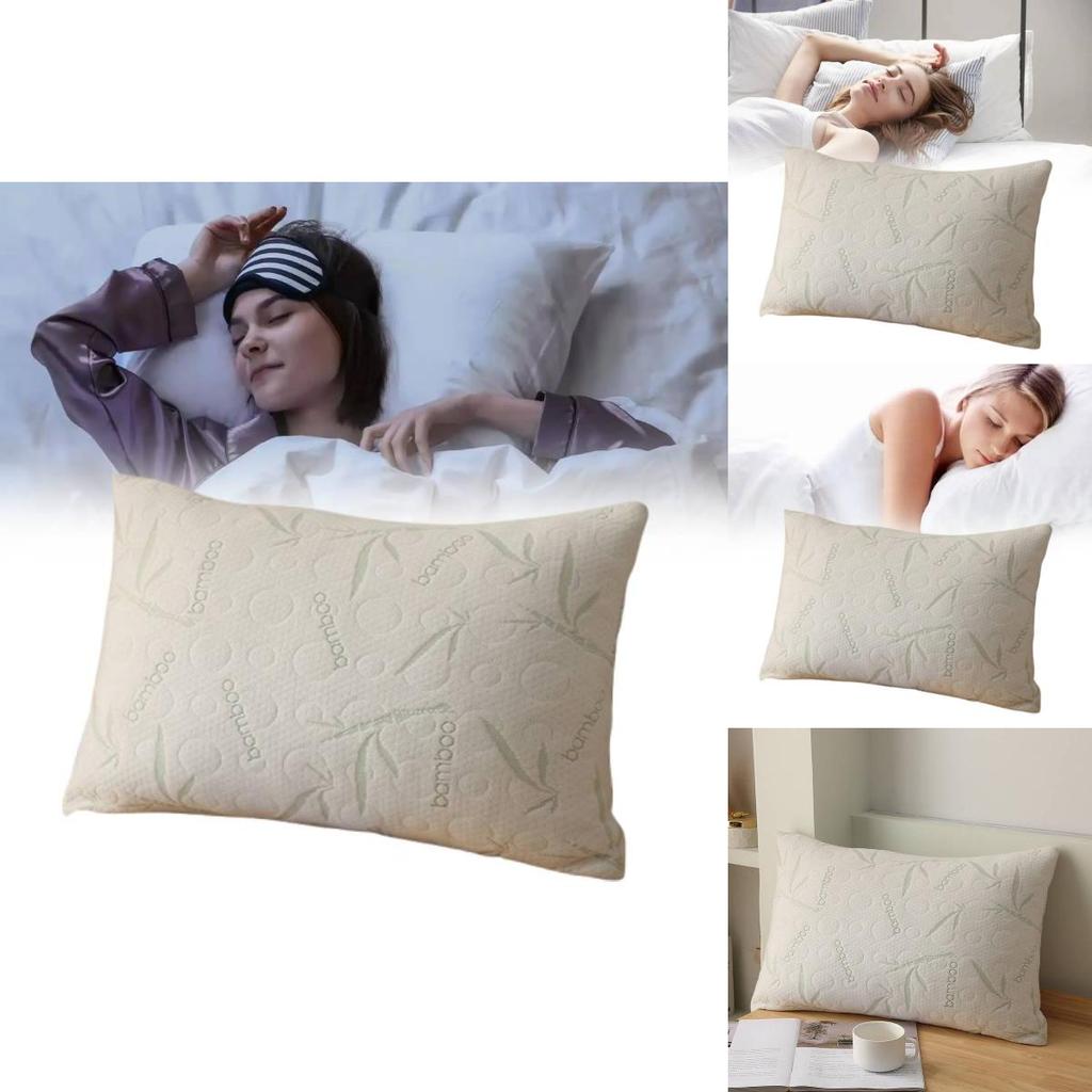 Memory Foam Hotel Pillow With Breathable Silk Knit Fabric For Restful Sleep