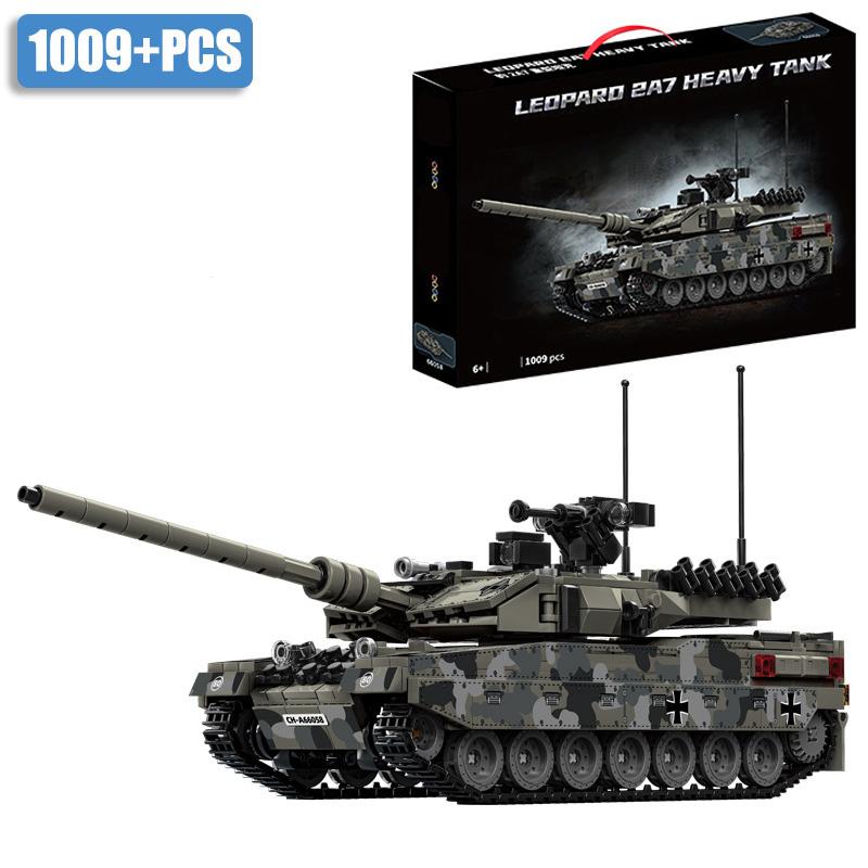Военный WW2 MOC Leopard 2A7 Армейский Основной Боевой Танк Солдаты Строительные Блоки Кирпичи M1 T90M Набор Танков Для Детей Мальчиков Подарки