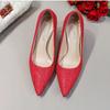 Свадебные туфли Красные кружевные туфли для подружек невесты на высоком каблуке Женские туфли-лодочки Остроконечные свадебные туфли на маленьком каблуке Женские туфли Tacones Mujer