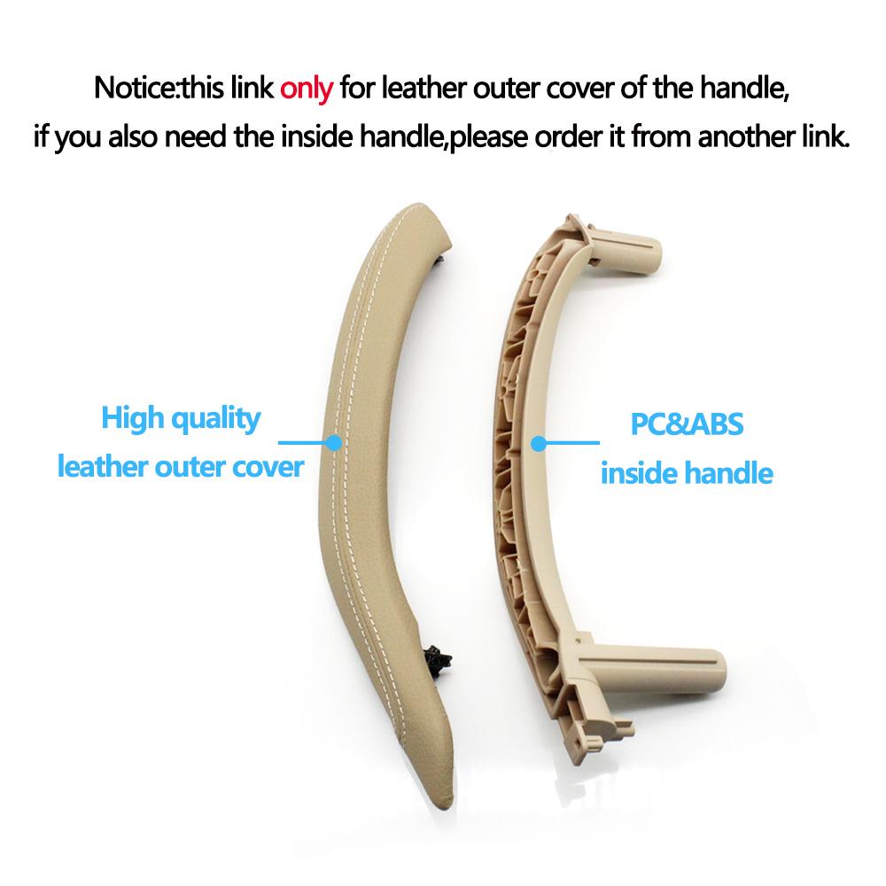 Внутренние пассажирские двери автомобиля, тянущая ручка, внешний кожаный чехол, замена для BMW X5 X6 F15 F16