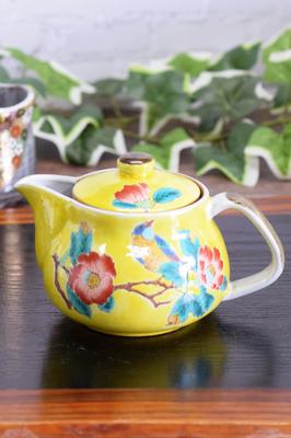 Чайник Стильная столовая посуда Кутани Керамический горшок Yoshidaya Camellia and Bird Керамическая марка Японская столовая посуда Сделано в Японии В комплекте с сеткой для заваривания чая