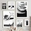 Paris City Towel Love Kiss Girl Black White Living Room Decoration Posters And Prints Wall Art Canvas Painting Wall Pictures No Frame