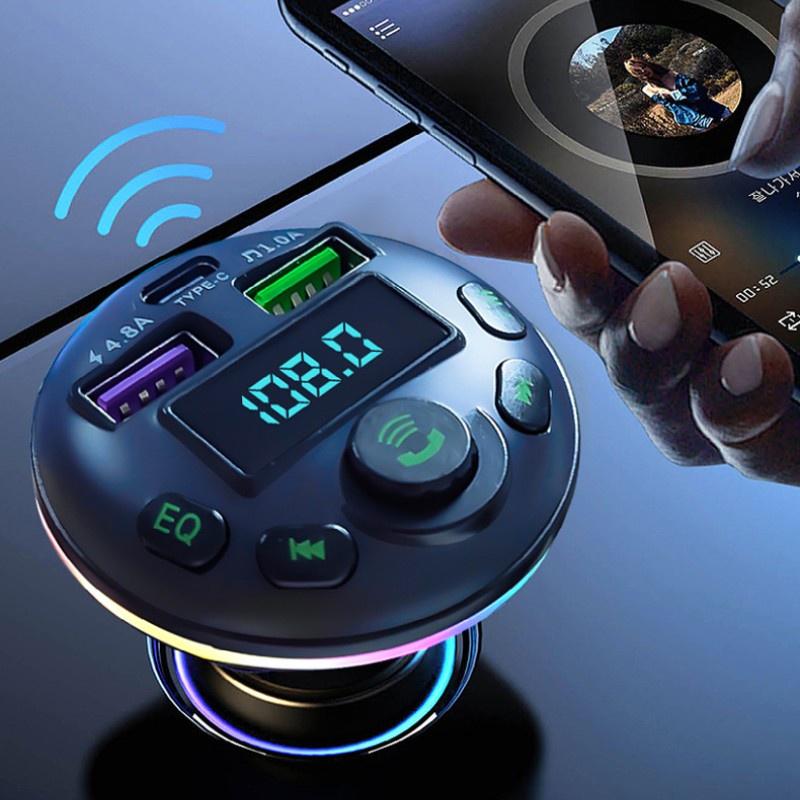 Универсальное автомобильное зарядное устройство 3-в-1 с Bluetooth FM-передатчиком и поддержкой USB-накопителей — совместимость с несколькими брендами