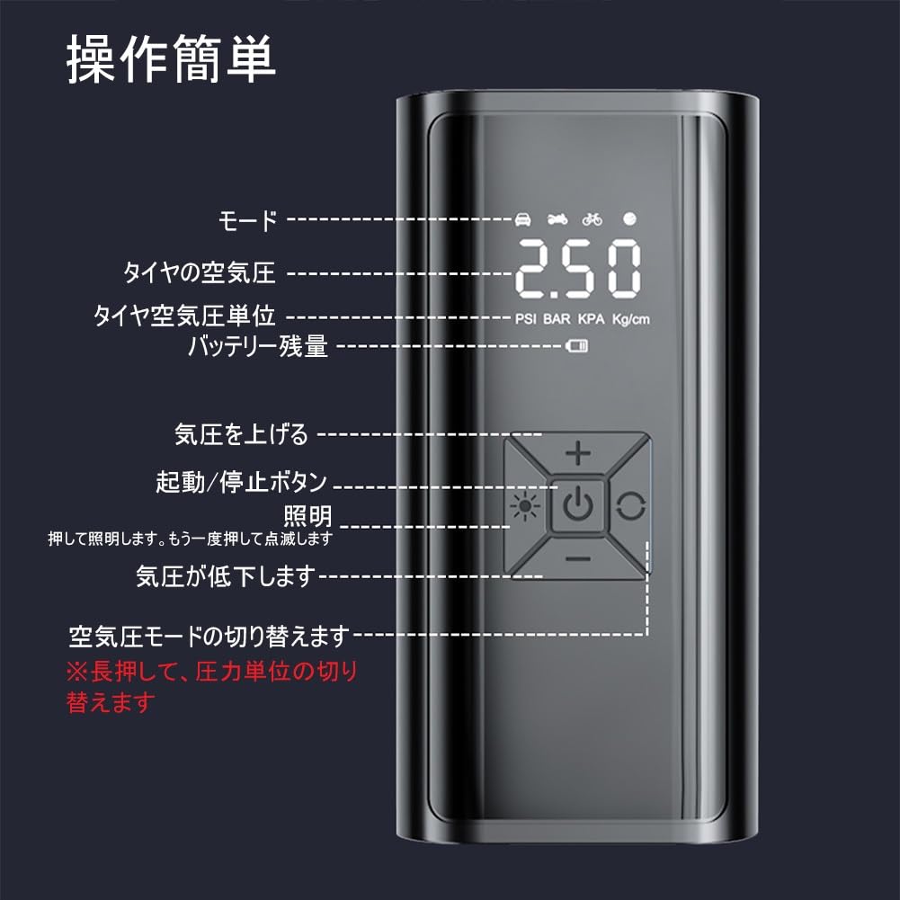 DR.TREE 2025 Улучшенное 10-секундное наполнение, Электрический воздушный насос, Для автомобилей, Умный воздушный насос,