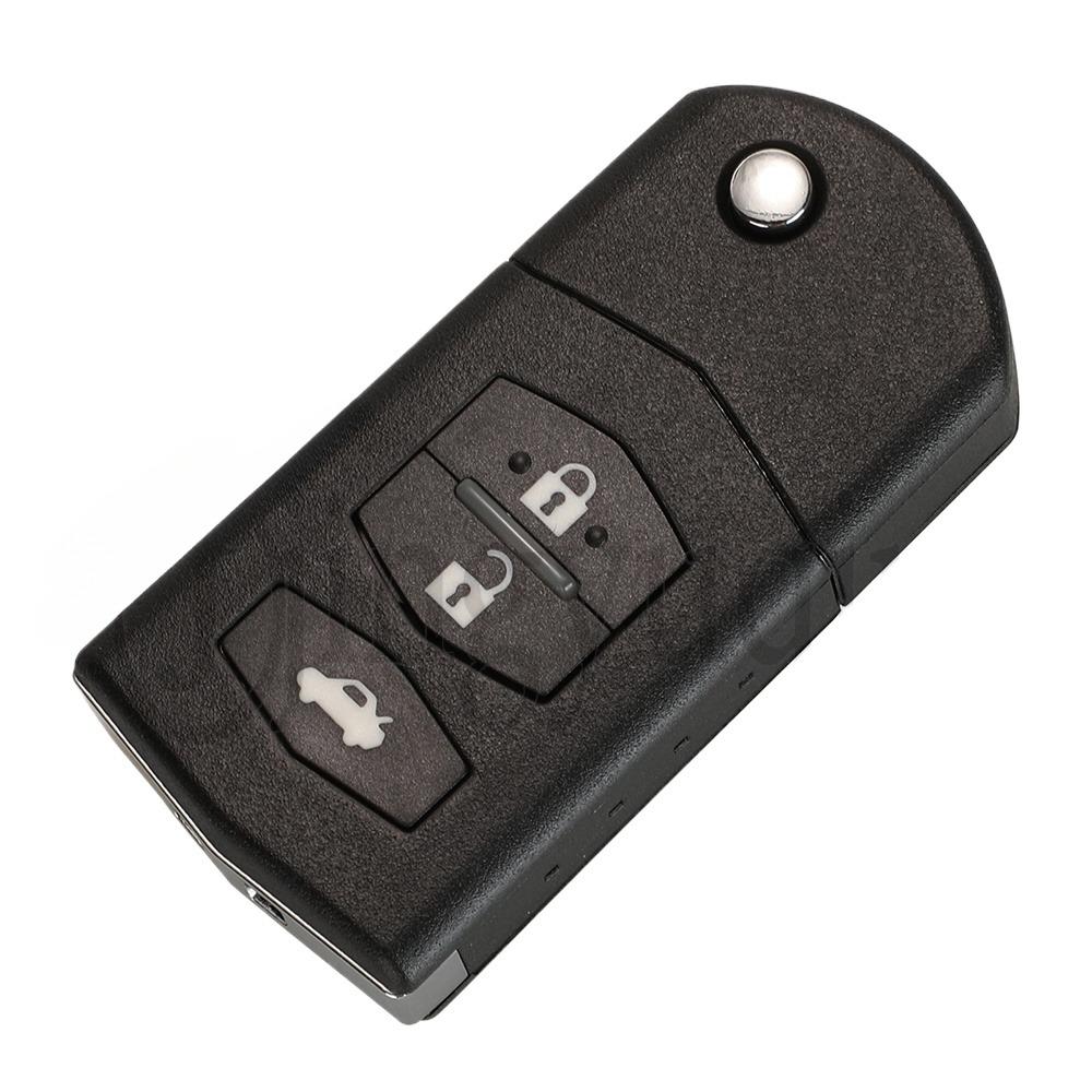 433MHz Folding Remote Key Car Starter ID63-80bit For Mazda 2 3 5 6 Mitsubishi System SKE126-01 SKE126-A1 3/2 Buttons