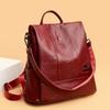 Retro Soft Leather Women's Backpack Anti-theft Design Crocodile Pattern Women's Schoolbag Can Be Single-shoulder