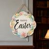 Yousheng Счастливой Пасхи Весеннее Деревянное Подвесное Украшение Фермерский Рустикальный Праздничное Пасхальная Вечеринка Передняя Дверь Настенный Подвесной Знак Вешалка Украшение Подвеска