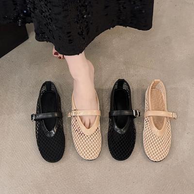 Модные черные сандалии женские плоские сетчатые летние модные пляжные дизайнерские трендовые для улицы ходьбы Мэри Джейн винтажные женские сандалии