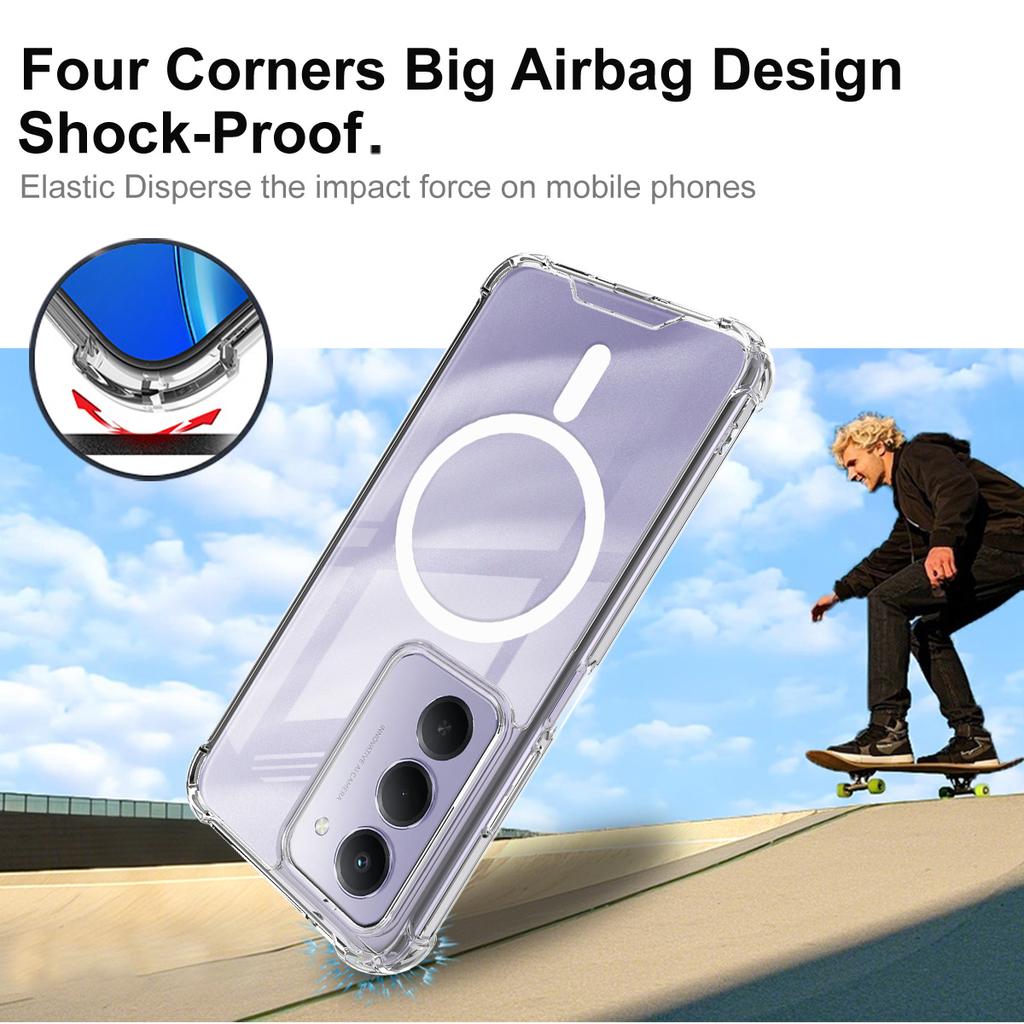 For Redmi 15 4G 5G Phone Case IMAK Shock-resistant Soft Space Magnetic Case