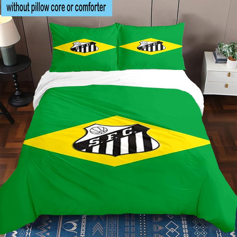 3pcs Powerful Football Crest Design Printed Bedding Set Duvet Cover Closure Includes 1 Duvet Cover & 2 Pillowcases Bedding Sets Home Decor Gifts
