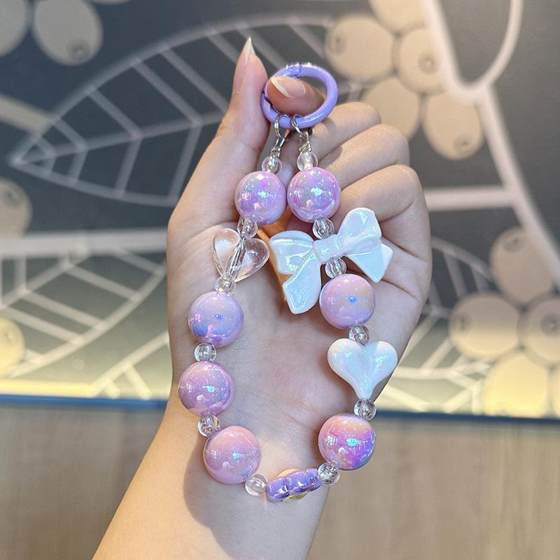 Цветной бант из бисера брелок для мобильного телефона подвески для девочек пара бисерная сумка кулон автомобильный брелок