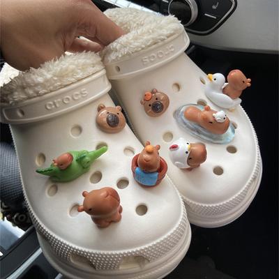 Hydrochoerus hydrochaeris, аксессуары для обуви Cave, декоративная пряжка для обуви, пряжка для обуви, цветок для обуви, 3D, милый мультфильм, украшение для обуви, изысканный подарок