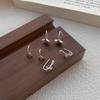 Серьги-гвоздики из стерлингового серебра S999 в виде листовых почек для женщин, простой и универсальный высококлассный образ, идеально подходят для проколов ушей.