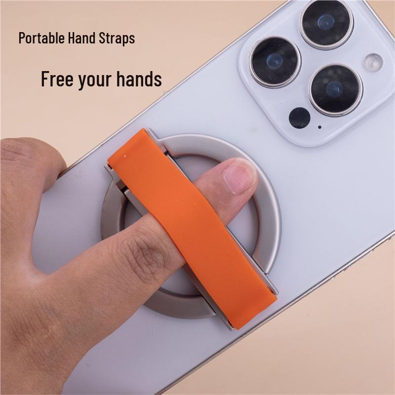 Ultra-Thin MagSafe Magnetic Phone Holder - Lightweight Alloy, Multi-Functional for Desktop, Streaming, and Portable Viewing.