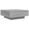 VidaXL Table Basse avec Lumières LED, Table d'Appoint, Bout de Canapé, Meuble de Salon Salle de Séjour, Moderne, Sonoma Gris 836593