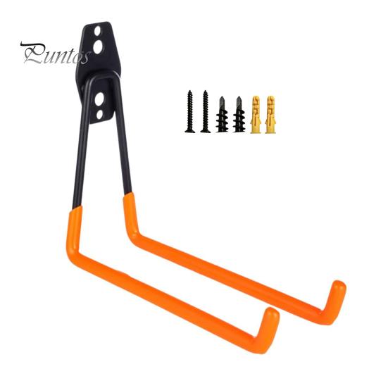 Сверхпрочный гаражный крючок с винтами, настенное крепление, металлическая вешалка для хозяйственных нужд, многофункциональная велосипедная лестница, органайзер для садовых электроинструментов, подвесная стойка для хранения