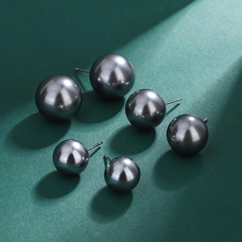 Серьги с жемчугом Серьги-гвоздики из серебра 925 пробы с искусственным жемчугом Женственные серьги с жемчугом Новые серьги с жемчугом