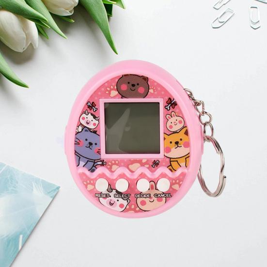 Игрушка для игровой консоли Электронные домашние животные Игровые игрушки с мультяшным принтом Портативные игрушки на батарейках Виртуальные цифровые пиксельные животные Игрушки для детей Детский брелок-игрушка