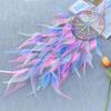Crafts Girl Heart Dreamcatcher Hanging Decorations Color Beads Feather Wind Chime Wall Hanging To Send Girls