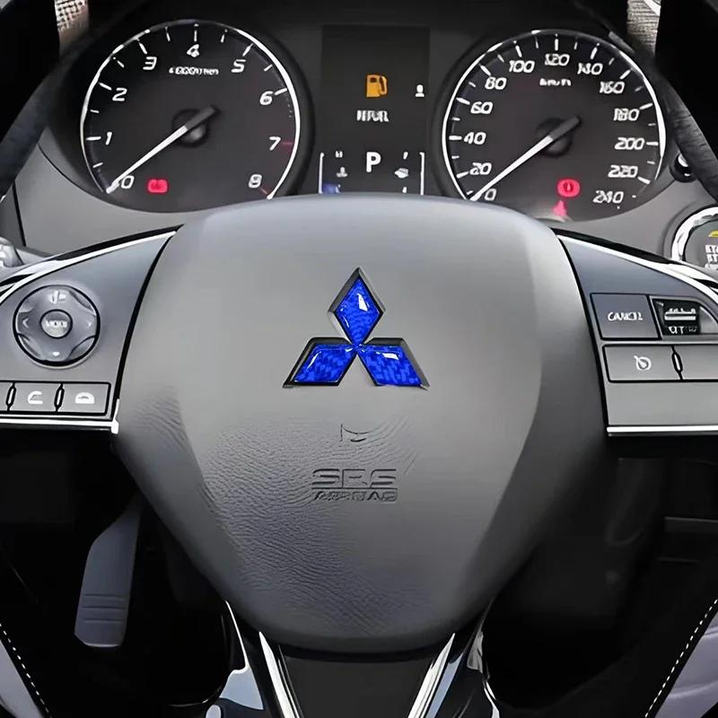 Car Steering Wheel Center Emblem Epoxy Decal for Mitsubishi Lancer EX Outlander Pajero ASX Eclipse Cross Ralliart Interior
