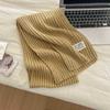 Woolen Knitted Brown Color Scarf Women'S Season Thickened Couple Warm Student Solid Color Men'S Scarf