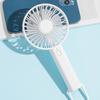 (Baby Blue) F35 Powerful Handheld Fan 1200mAh 3 Speed Desk Fan with Hanging Hole Rechargeable Cooling Fan