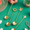 Christmas Coffee Spoons Forks Stainless Steel Spoon Tableware Coffee Tea Dessert Forks Kitchen Accessories Christmas Gifts