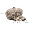Винтажная мужская восьмиугольная кепка женская осенне-зимняя теплая клетчатая кепка-берет с рисунком