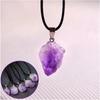 1 Pcs Pendant Souvenir Amethyst Necklace Crystal Rough Stone Pendant Natural Purple Jewelry