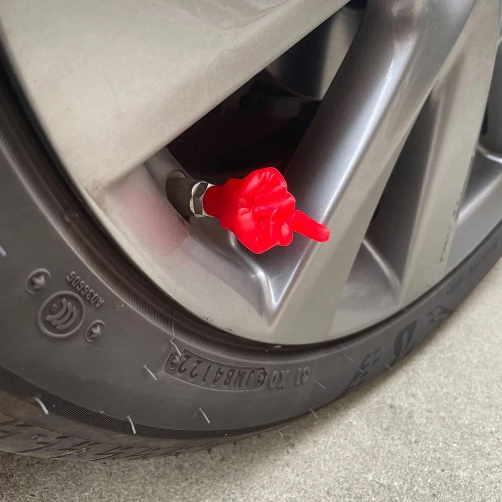 Колпачок вентиля шины для автомобиля на средний палец, индивидуальный декор, насадка для колеса, пылезащитный, водонепроницаемый, колпачок вентиля шины, аксессуары