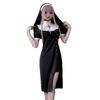 Halloween Costume Ladies Dress Vampire Nun Cross Dress Dark Gothic Show Costume