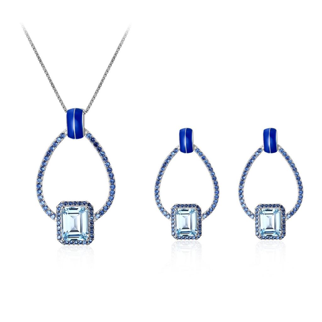 Оригинальные дизайнерские серьги во французском романтическом стиле ретро, ​​серебро 925 пробы, инкрустированные топазом натурального цвета, серьги-гвоздики