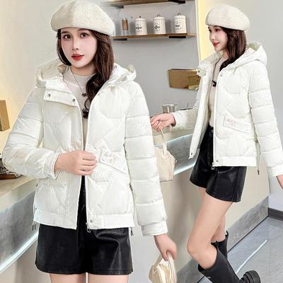 Ослепительно Яркая Женская Короткая Пуховая Хлопковая Куртка - Зима 2025, Корейский Стиль, Утепленная Маленького Размера Верхняя Одежда